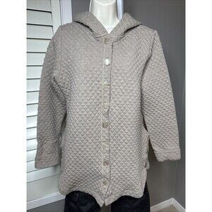 SOFT SURROUNDINGS jacket Quilted Brown M Snap Closure MEDIUM